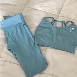 Gymshark blue workout set